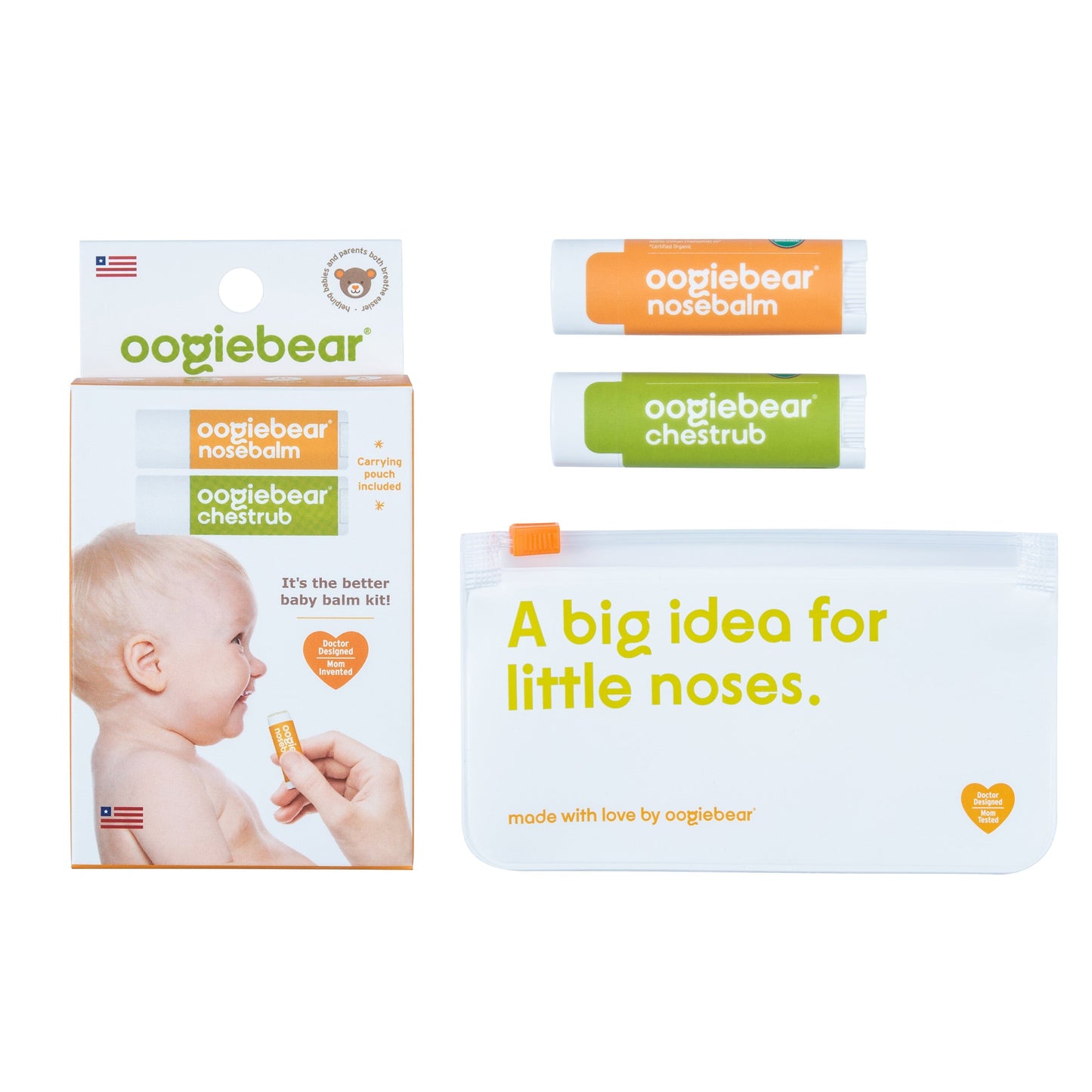 oogiebear mini nose balm and chest rub kit